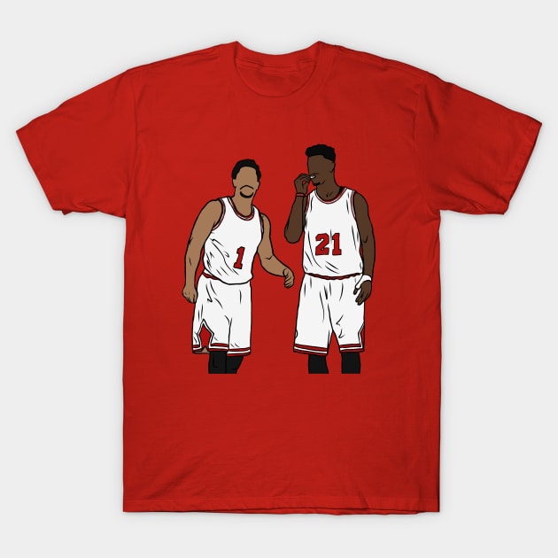 D Rose and Jimmy T-Shirt by rattraptees